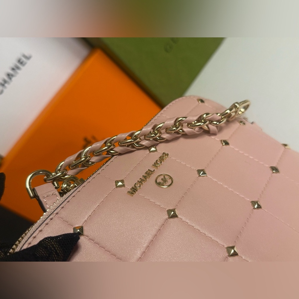 🆕MICHAEL KORS Jet SET CHARM Smokey Rose LG Dome Crossbody - Picture 11 of 16